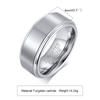 Gravierter Ring für Männer, individuelle 8 mm mattierte Wolfram-Versprechensringe für Männer, bequeme Passform