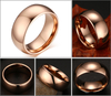8 mm roségoldfarbene Wolfram-Eheringe