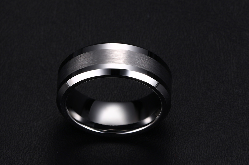 Kratzfester 8-mm-Ring aus Wolframkarbid für Hochzeit, Verlobung und Ehering für Herren